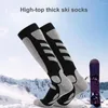 Chaussettes de sport 1 paire thermique respirant ski coton anti-dérapant extensible randonnée pour l'hiver