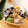 Key Rings Cartoon Animal Plush Keychain ffed Soft Toys Phone Bag Backpack Car Keys Decoration Pendant Lion Monkey Tiger Panda Dolls Toy L221010