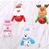 Ornamenti per l'albero di Natale Babbo Natale / Pupazzo di neve / Renna / Ciondolo orso con campane Decor Albero di Natale Decorazione bambola JNB16143