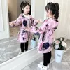 Giacche Primavera Autunno Giacca in poliestere per ragazze Versione coreana Moda Cartoon Stampa Giacca a vento Casual Abbigliamento per bambini con cappuccio 221010