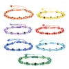 Pulseras con dijes 2022 Ojo de la suerte turco para mujer Evil hecho a mano trenzado rojo negro cuerda 7 nudos joyería amistad pulsera tobillera