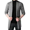 Men's Sweaters Men Cardigan Sweater Coat Pure Color Anti-shrink Autumn Winter Knitting For Work Office Male Clothing