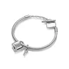 Braccialetti con ciondolo a forma di cuore in argento S925 Regalo originale per gioielli da donna con ciondolo Pandora