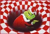 Illusion Zerbino Natale antiscivolo Visual Zerbini Grinch's per Natale Babbo Natale Indoor Outdoor Home Party Black Mat JNB16156