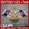 Fairings Kit Tank f￶r Suzuki SAPC VJ23 RGVT250 RGV-250CC 97-98 BODYWORKS 161NO.59 RGVT-250 RGV-250 RGV250 97 98 RGVT RGV 250 CC 250CC 1997 1998 Full Fairing White Glossy BLK