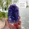 Decorative Figurines 1PC Natural Uruguayan Amethyst Cluster Mineral Specimen Deep Violet Quartz Block Irregular Stone For Home Decoration