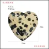 Stone 20Mm Natural Crystal Stone Heart Shape Crafts Fashion Chakra Square Aventurine Black Rose Quartz Stones Charm For Jewelry Makin Dhry6