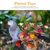 Outros pássaros suprimentos de pássaro Papagat bite gaiola pendurada mastigação de madeira natural mastigação de animais de estimação