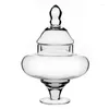 Lagringsflaskor 1L Retro Design Glass Jar Dekorativ godis Hushållsarrangör Canister Glassware Ornament Art and Craft Accessories