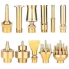 Watering Equipments Garden Nozzle Fountain Nozzles Landscape Pure Copper Sprinkler Double Trumpetflower Pool Pond Spray Head