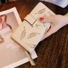 Wallets EXBX Women Wallet Hollow Golden Leaf Buckle PU Leather Purse Female Long For Coin Card Holders Clutch