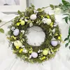 Fiori decorativi Buona Pasqua Uovo Decorazione Fiore artificiale per la casa Festa Fai da te Artigianato Regalo per bambini Bomboniera Ciondolo per porta