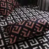 Fashion King Size Designer Bedding Set Covers 3 Pcs Letter Printed Silk5675738