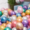 Autres fournitures de fête festives 10pcs 5 10 12 pouces brillant métal perle ballons en latex épais chrome métallique couleurs hélium Air Balls Globos anniversaire décor 221010