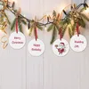Druckerversorgungen Sublimation Blank Anhänger Wärmetransfer Keramik Hanging Ornamente Weihnachtsbaumdekoration für Urlaub DIY Craft8165061