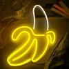 Night Lights Banana Neon Sign Led Neon Signs for Bedroom Wall Decor Novel