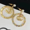 Designer Kvinnor Hoops Berlock Örhängen Guld Färger G-formad Modedesigner Enkel Örhänge Smycken Lyx Födelsedagspresent 22101003CZ