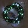 Strings 2M 20 Led Leaf Garland Battery Operated Fairy Copper String Lights For Christmas Holiday Party Wedding Decoration Lighting