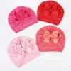 Cute Ribbon Bow Knot Cap Handmade Baby Girls Beanie Hats Caps Soft Newborn Infant Kids Hair Accessories Birthday Gifts