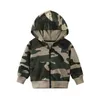 Jackets Autumn Winter Camouflage Hoodies para meninos e meninas moda moda com zíper de manga comprida Coats com capuz para crianças Desgaste externo 221010