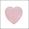 Stone 20Mm Natural Crystal Stone Heart Shape Crafts Fashion Chakra Square Aventurine Black Rose Quartz Stones Charm For Jewelry Makin Dhry6