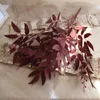 Fleurs décoratives artificielles de saules feuilles vertes de fausses plantes bricolores bouquet faux bouquet pour la maison de fête de mariage de mariage à la maison