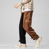Männer Hosen Mann Casual Harem Cord Elastische Taille Patchwork Oversize Hosen Frau Vintage Koreanische Streetwear 221010