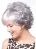 Synthetische pruiken Nieuwe stijl Wig Women's Short Curly Wig Rose Net Headdear 221010