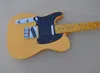 6 str￤ngar v￤nster gul elektrisk gitarr med gul l￶nn fretboard kan anpassas som beg￤ran