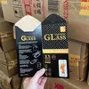 Telefon 9H gehärtetes Glas Displayschutzfolie Pakete Papier Einzelhandelsbox für iPhone 14 13 Samsung Sony Mobile Film Universal Weiß Blau Gelb Schwarz Leere Verpackungsboxen