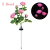 Calla Lily Rose Outdoor LED Solar Light RGB Color Garden Flower Lampada decorativa impermeabile alimentata Yard Prato Pathway Wedding