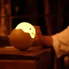أضواء ليلية قشر البيض الدجاج لطيف مصابيح كتكوت حيوانات USB بطارية قابلة للشحن ناعم السيليكون جميل غرفة نوم تزيين