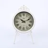 Table Clocks Explosion Decorative European-style Electronic Metal Alarm Clock Wrought Iron Home Living Room Silent