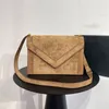 Quilted Grain Envelope Bag Suede Clutch Bags Messenger Handbag Women Crossbody Handbags Flap Wallet Removable Shoulder Strap Zipper Pocket