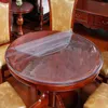 Table Cloth 2022 Waterproof Tablecloth Round Cover Crystal Board Placemats Pads Home Textile Oil Covers