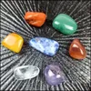 Stone 2Cm Irregar Seven Chakra Energy Stone Combination Set Natural Healing Crystal Gemstone Ornaments Decoration Gifts Bag For Child Dhe5W