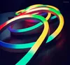 Bandes 20m LED Neon Pixel Strip Dream Color WS2811 60LEDS / M DC12V DC24V Courir RVB Corde Lumineuse Étanche PVC Bande