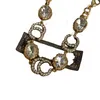 Pulseras de diamantes Pulsera de dise￱ador Cadena de u￱as para mujeres Clover Link Bijoux Joyer￭a de lujo Carta cl￡sica G Cadena de oro 22101004cz