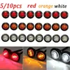 Светодиод Lampada 5/10PC 12 В красный/ оранжевый/ белый круглый боковой маркер индикатор индикатор фонарь Трейлер караван вар -лампочка