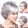 Synthetische pruiken Nieuwe stijl Wig Women's Short Curly Wig Rose Net Headdear 221010