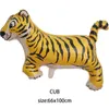 Autres fournitures de fête festives 1pc Tigre Lion Léopard Marche Animal Ballon pour Jungle Safari Décorations d'anniversaire Enfants Cadeau Jouet Hélium Air Globos 221010