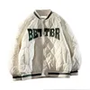 Мужские куртки Американская ретро-буква вышивая пальто бейсбольная куртка женская зимняя хип-хоп свободный