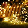 Str￤ngar 120/150 LED DIY Firework Copper Wire Fairy Strip String Lights Remote 8 Mode Control Xmas Decoration