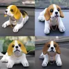 Interior Decorations 1 Pcs Cars Ornament Resin Sheaking Head Beagle Dog Puppy Doll Plush Lovely Accessories Dashboard Cushion Nodding Auto