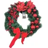 Decoratieve bloemen simulatie krans kerst voordeur met boog-knoop Thanksgiving slingers heilig hangende ornament thuisdecoratie