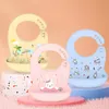 Bavaglini in silicone Bavaglino impermeabile con stampa carina Burp Sicuro per uso alimentare Silicone senza BPA per accessori per la tavola per bambini piccoli