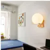 Lampe murale en bois massif simple couloir LED salon couloir d'allée El Chedside moderne