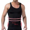 Shapers de corps pour hommes Sauna Sweat Vest Shaper pour hommes Taille Entraîneur Fermeture à glissière Néoprène Costume Débardeur Entraînement Perte de poids Sangle réglable