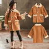 Vestes fille garçon manteau d'hiver épaissir chaud cachemire enfants filles longs manteaux enfants vêtements décontractés survêtement 4 14T 221010