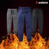 Pantalons pour hommes Pantalons thermiques en polaire épaisse pour hommes en plein air hiver chaud jogging décontracté